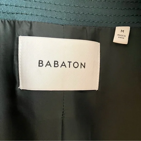 Babaton Fritz Faux Fur Jacket Size M Emerald Green Vegan Chubby Coat Cabincore - Picture 4 of 15